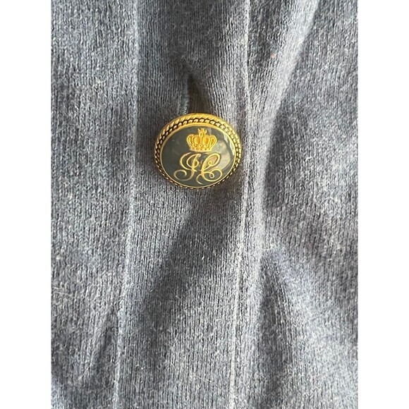 Navy Juicy Couture Button Up Cardigan Small - Picture 5 of 9